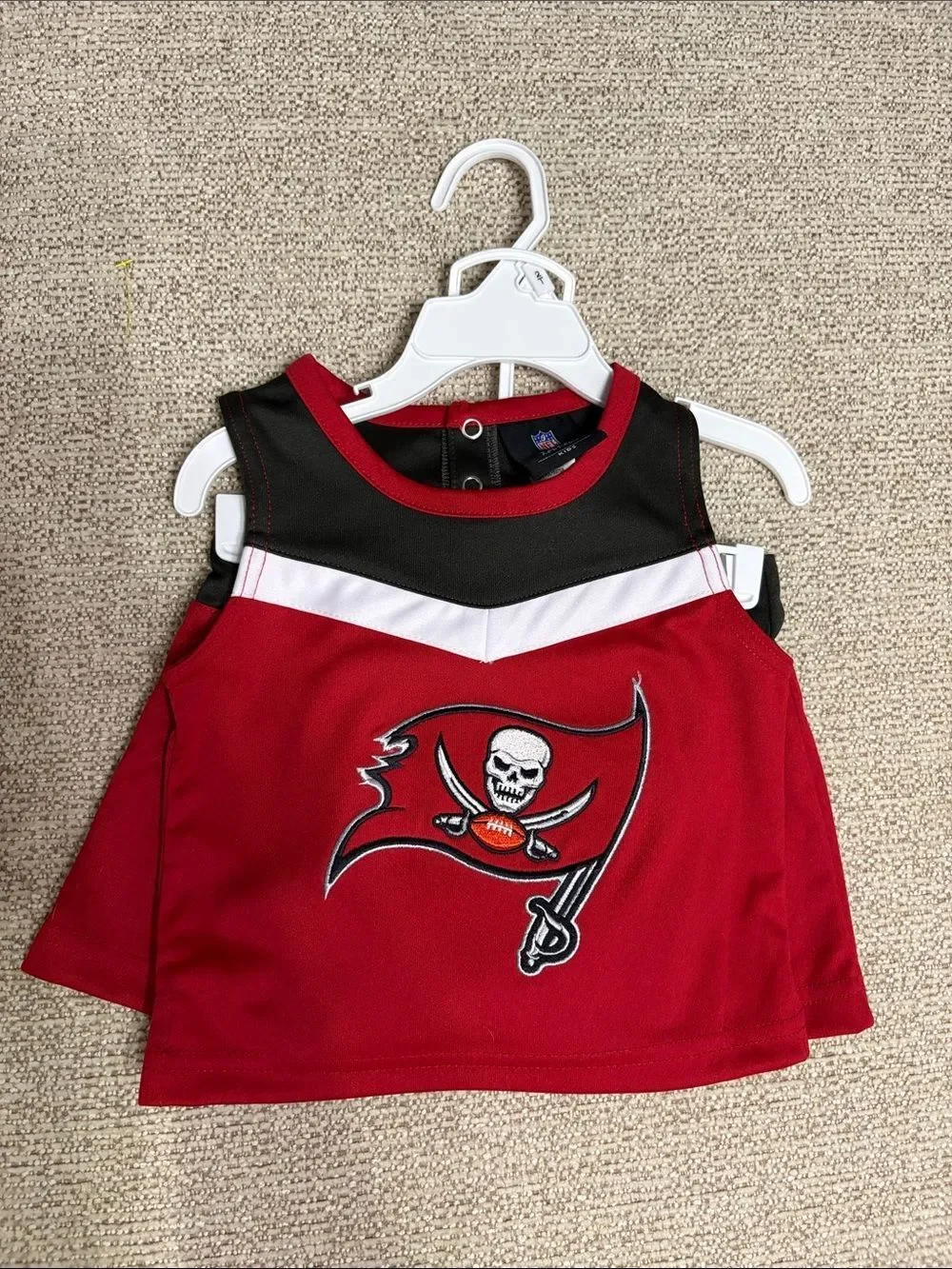 NFL Red and Black Buccaneers Cheerleader Outfit for Kids size 2T